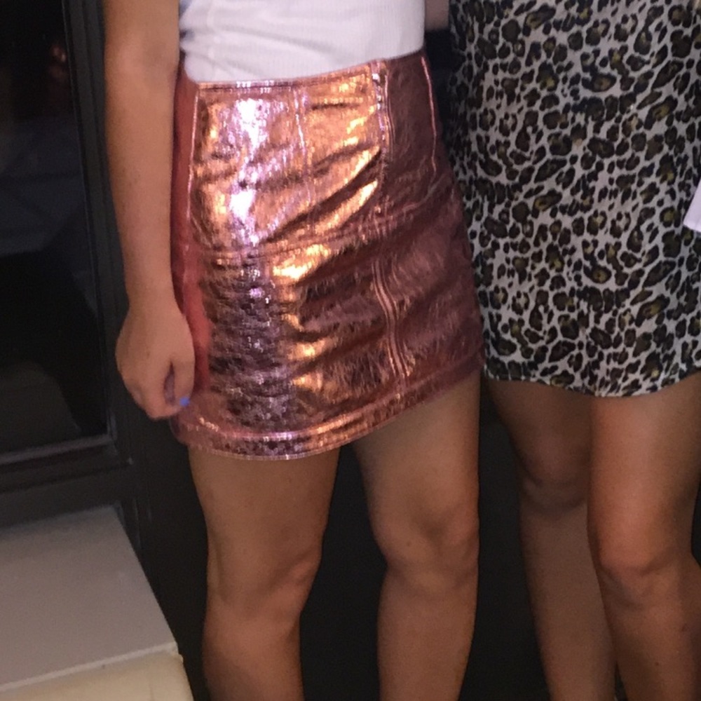 For Love And Lemons- Luna Metallic Skirt