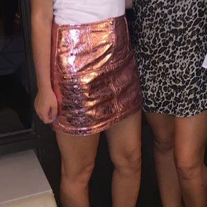 For Love And Lemons- Luna Metallic Skirt