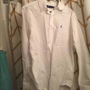Men's white button up Ralph Lauren Polo