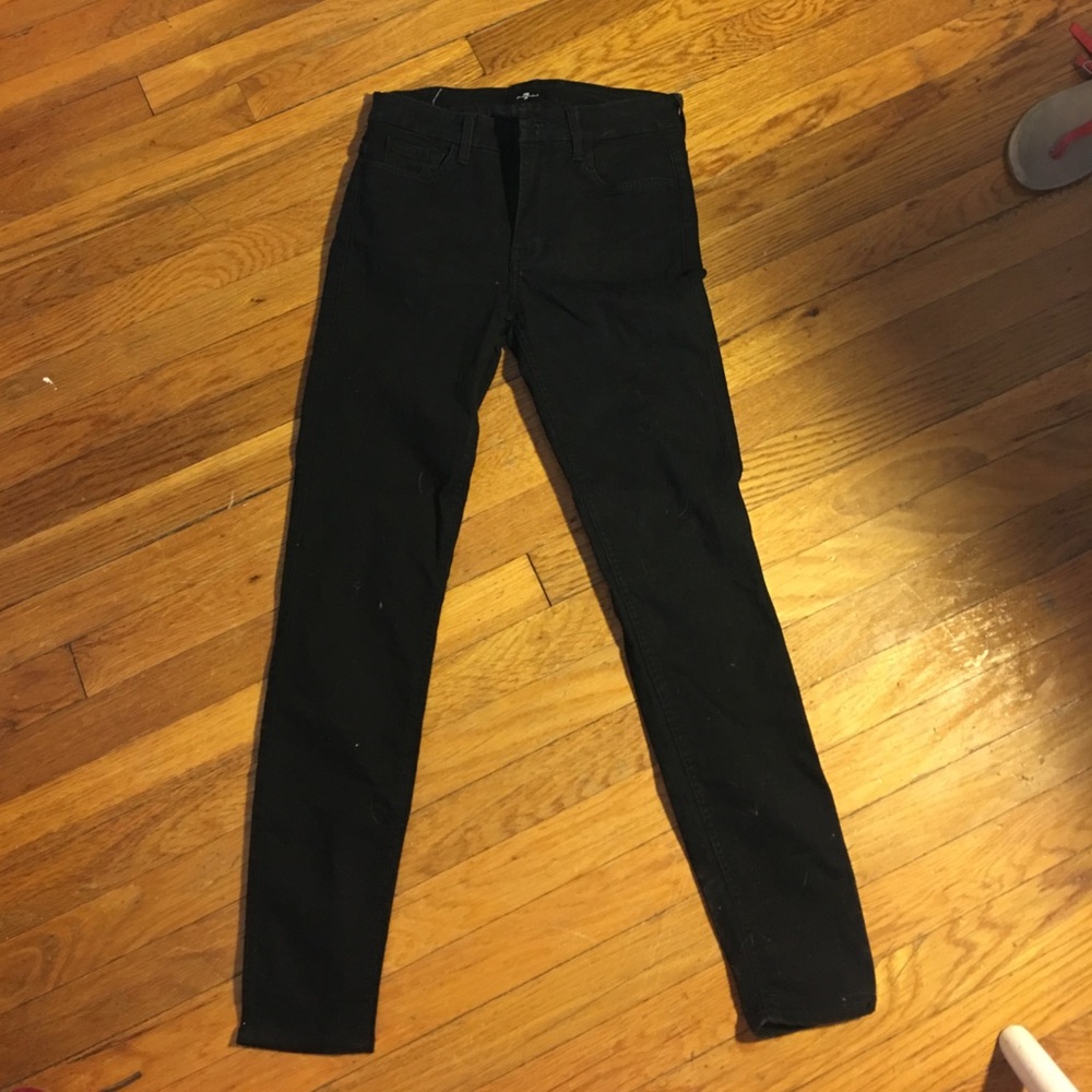 7 for all mankind black skinny jeans