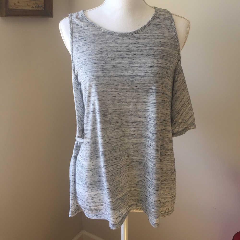 Aqua cold shoulder top