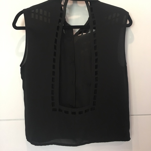 TCEC Black Open Back Button Down - Picture 2 of 2