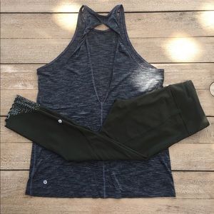 Lululemon • Trapeze Twist Tank • Heathered Black