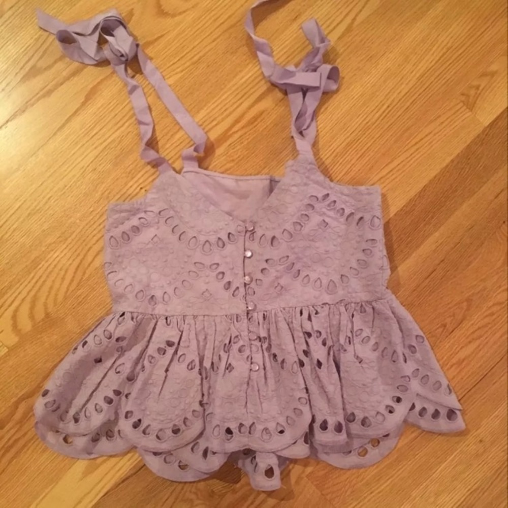 NWT J. Crew lace peplum top