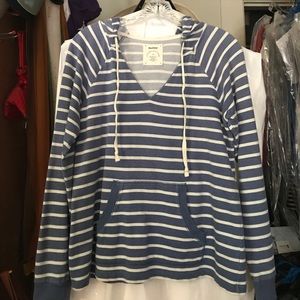 Anthropologie Striped Terry Cloth Sweatshirt