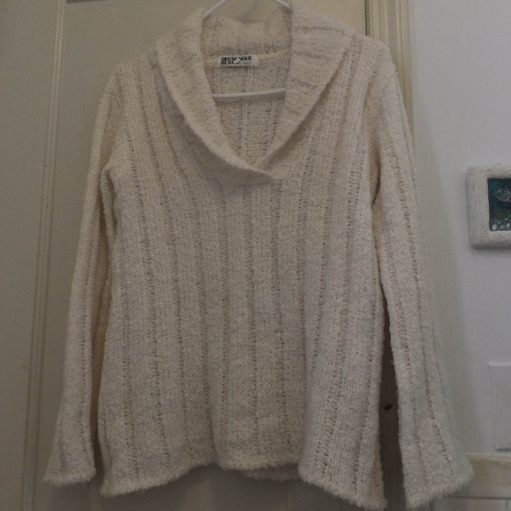 French A-line Ribbed Sweater w/ Flared Sleeves