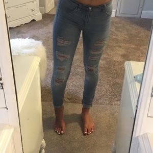 Pacsun Light wash skinny blue jeans