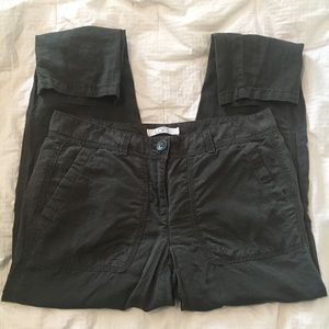 Army green linen pants