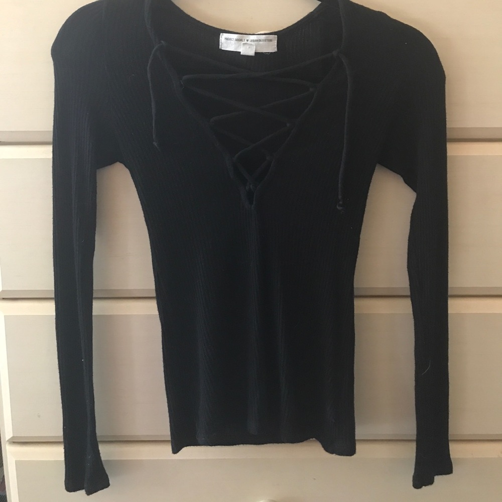 Urban Outfitters long sleeve lace up top