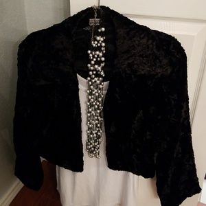 Black velvet blazer