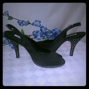 👠Sale👠Alfani  Satin & Rhinestone Heels