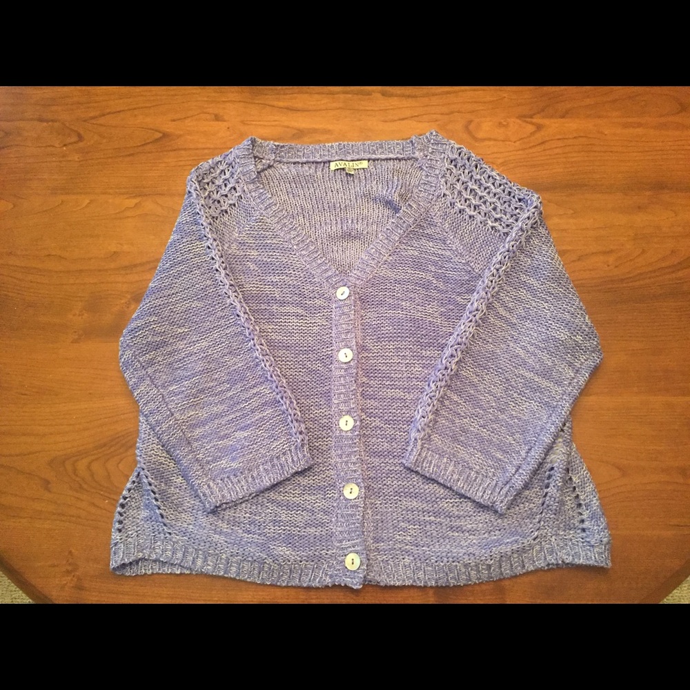 Lavender cotton knit sweater