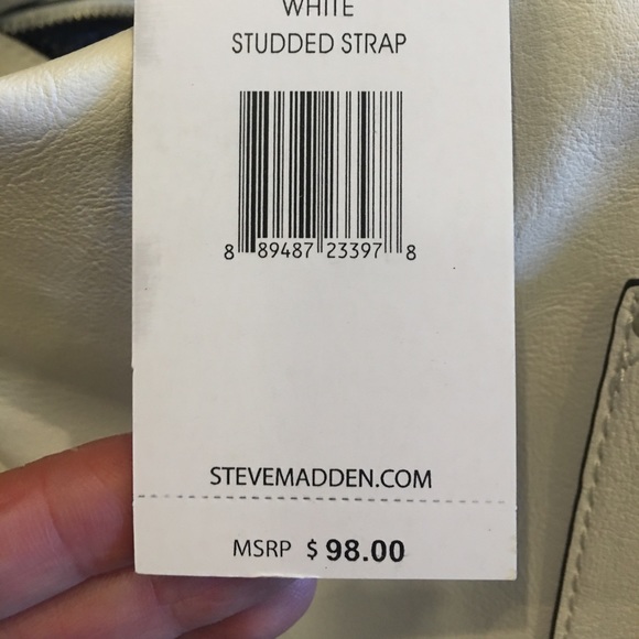 💥BOGO💥Steve Madden White Bag With Studded Strap - Picture 8 of 8