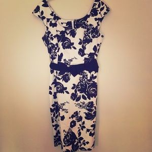 Black/white floral dress