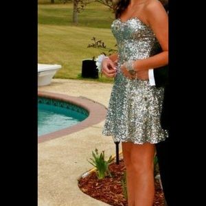 Silver Scala Prom Dress