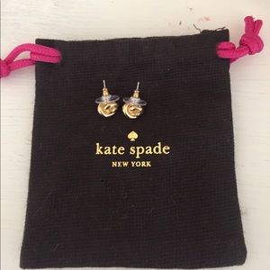 Kate spade modern gold knot earrings NWOT