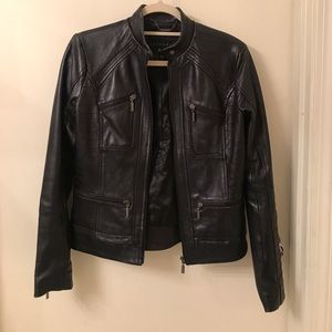 Genuine Leather Jacket XS Black