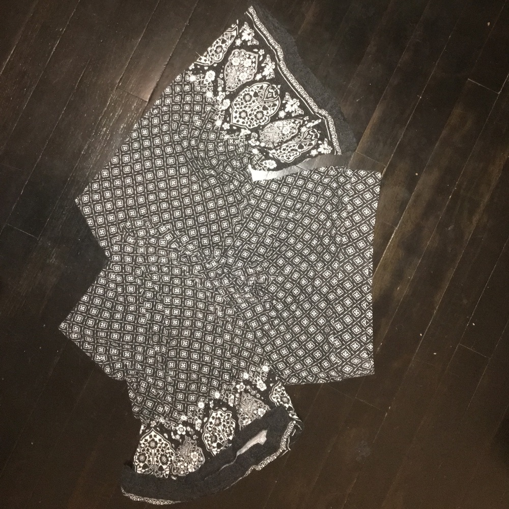 black and white pj pants