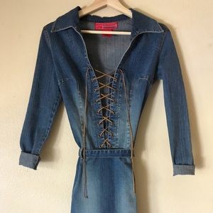 ❣️ 90's denim dress with slits ❣️