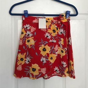 Floral Wrap Skirt