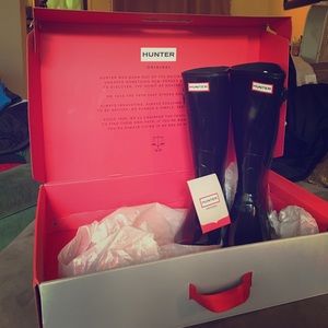 Ladies Original High Gloss Hunter Boots size 7