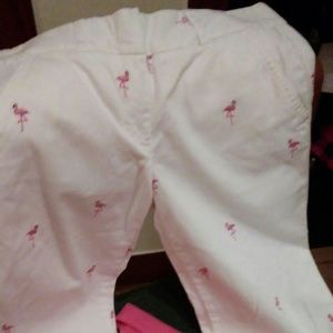 J. Crew Cropped Flamingo