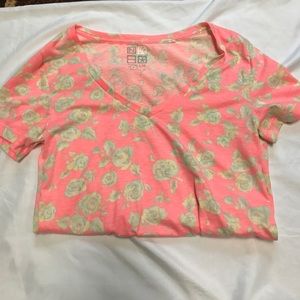 Cute floral short sleeve t-shirt