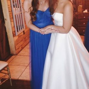 beautiful blue bridesmaid/prom dress!!