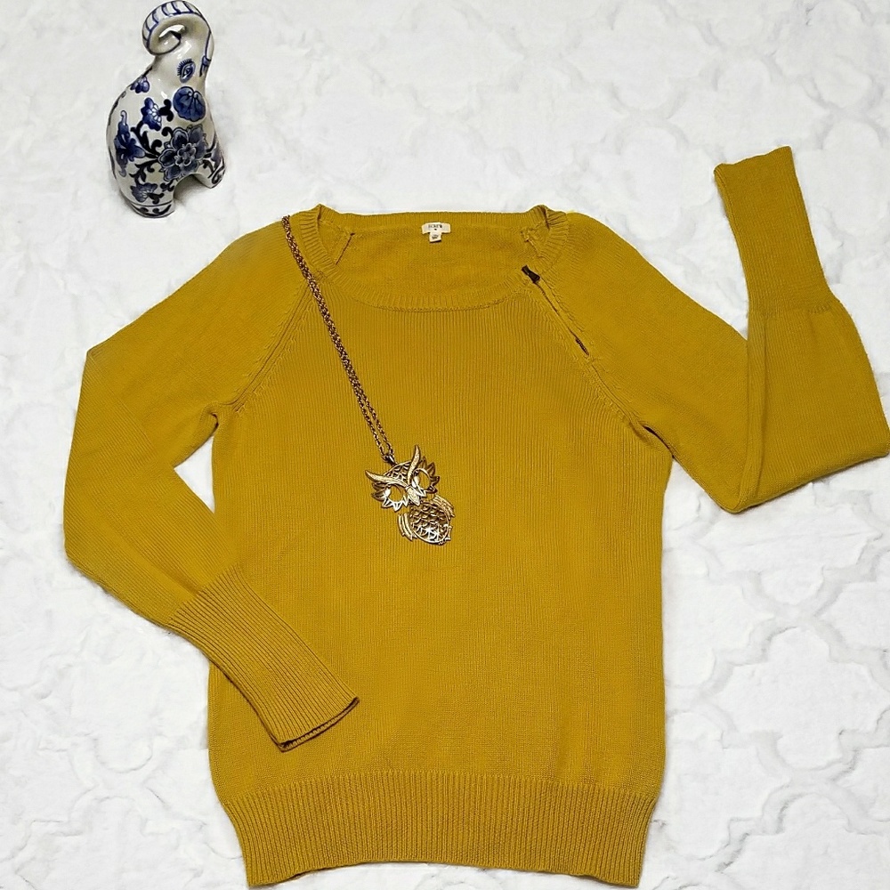 SOLD J. Crew - Yellow Green Sweater