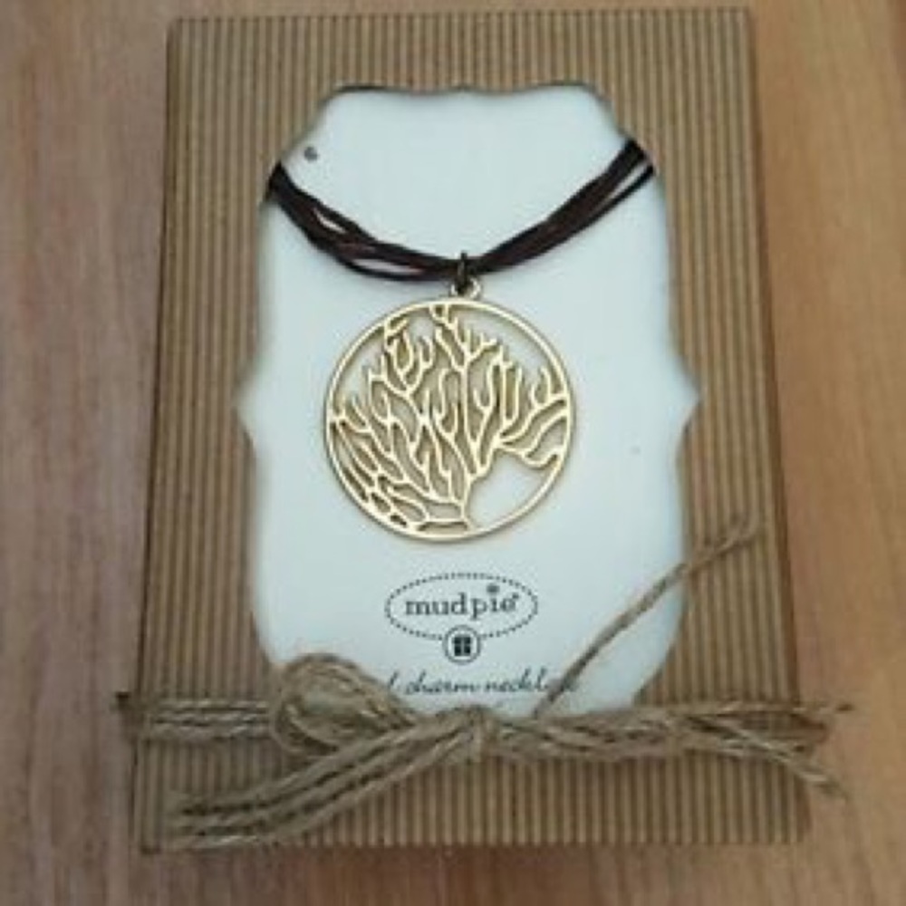Mud Pie Coral Charm Necklace