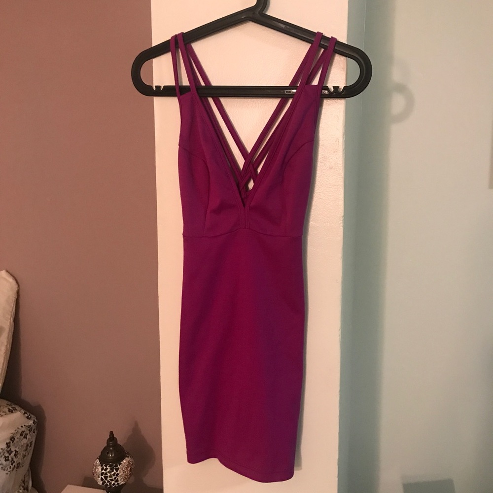 Purple mini dress