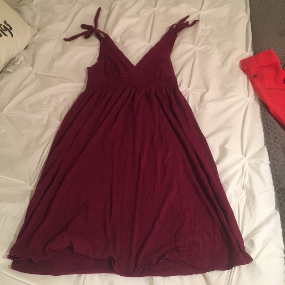 Burgundy dress