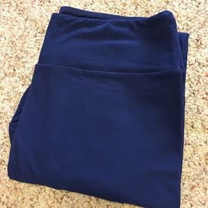 EUC Lularoe TC leggings Navy Blue Solid