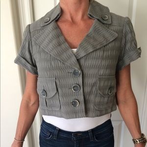 Nanette Lapore gray button blazer