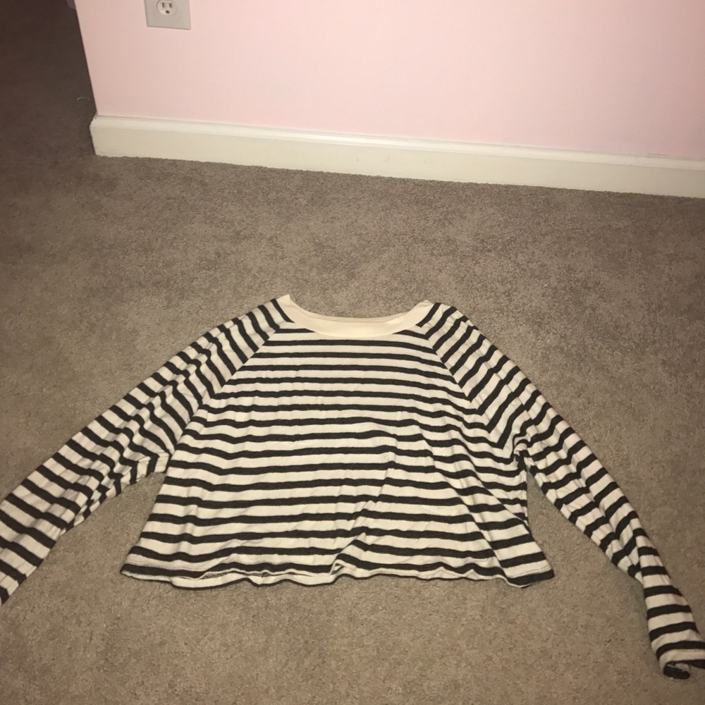 Black and white striped long sleeve