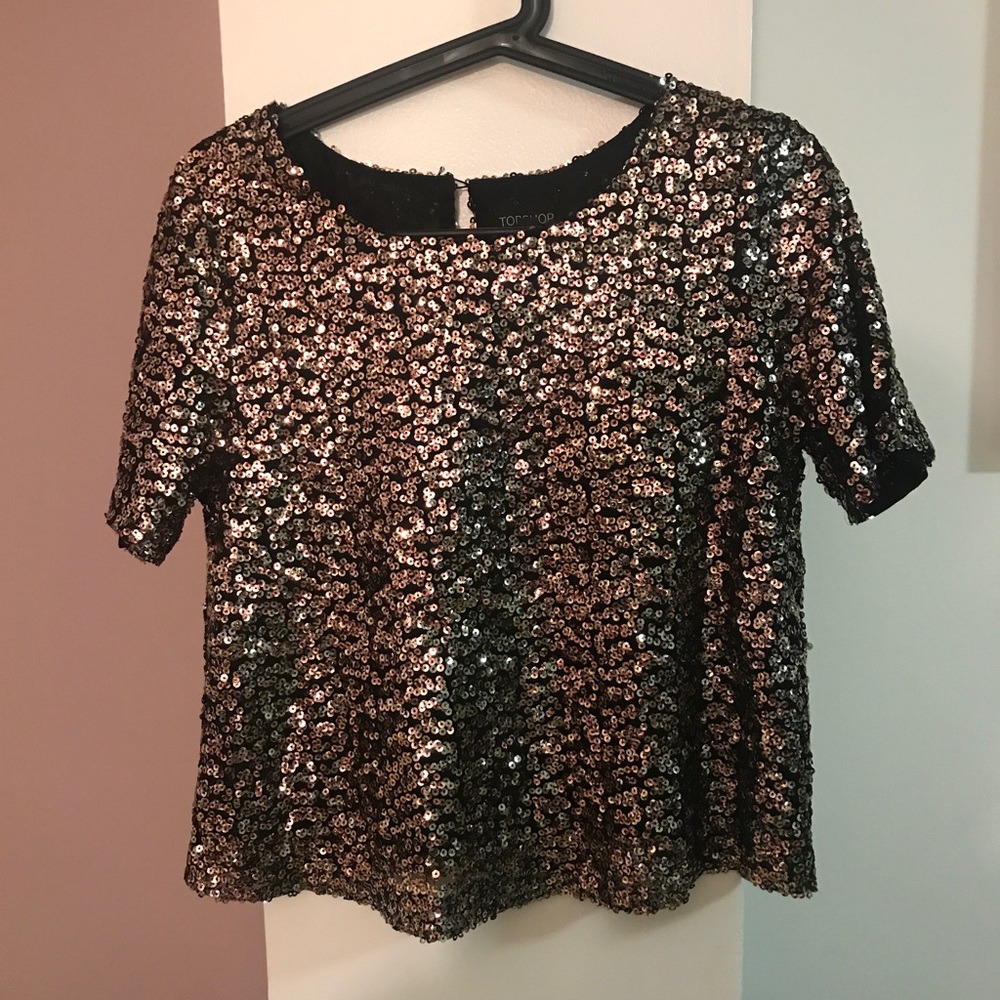 Gold glitter top