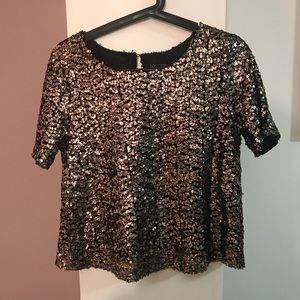 Gold glitter top