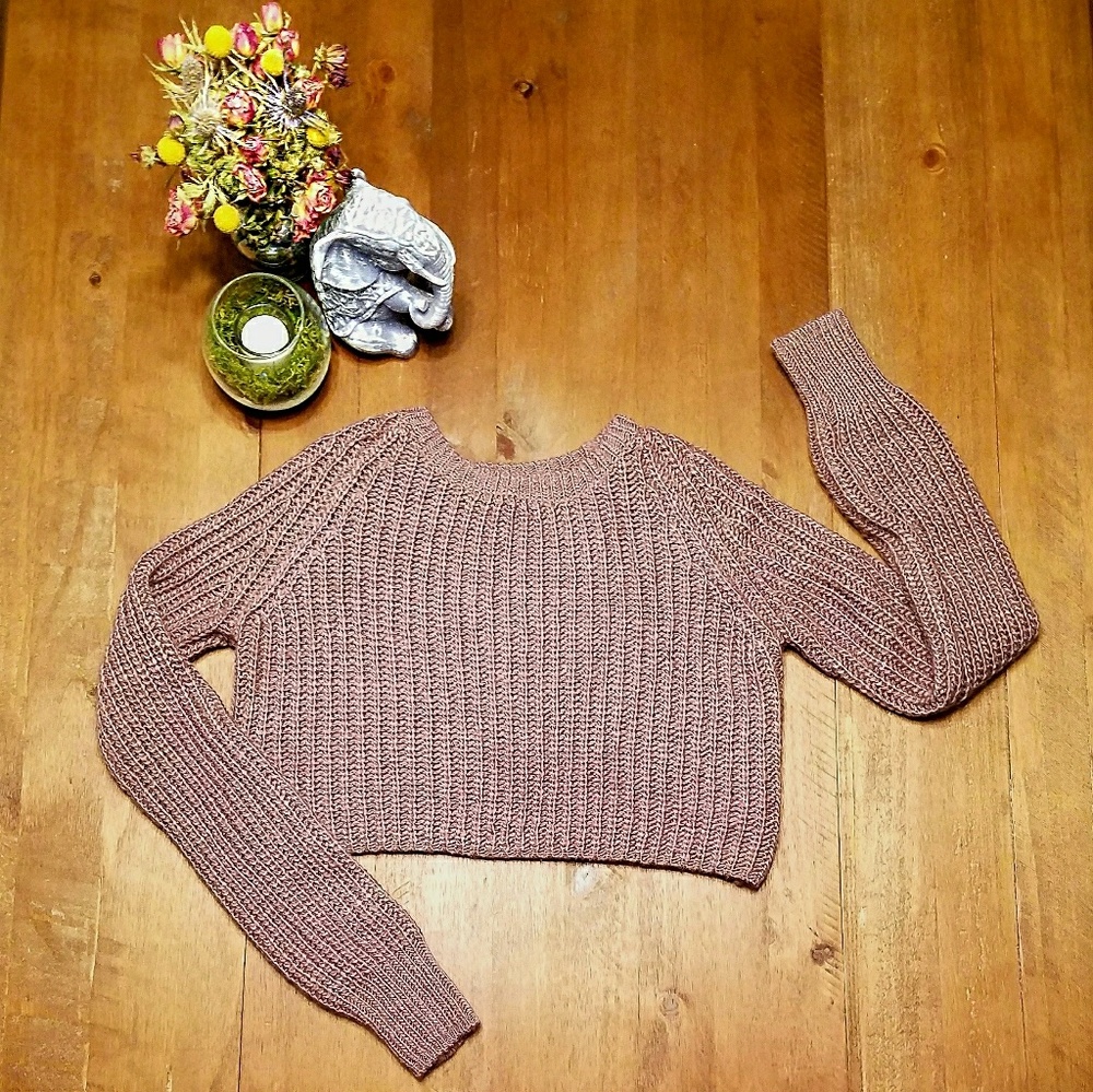 Kimchi Blue - Cropped Sweater in Mauve