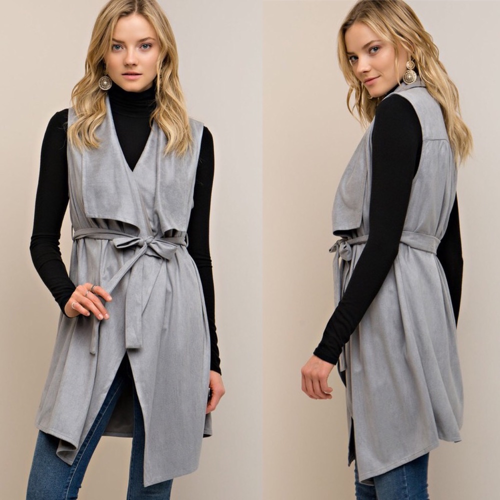 💋Draped Vest with Belt