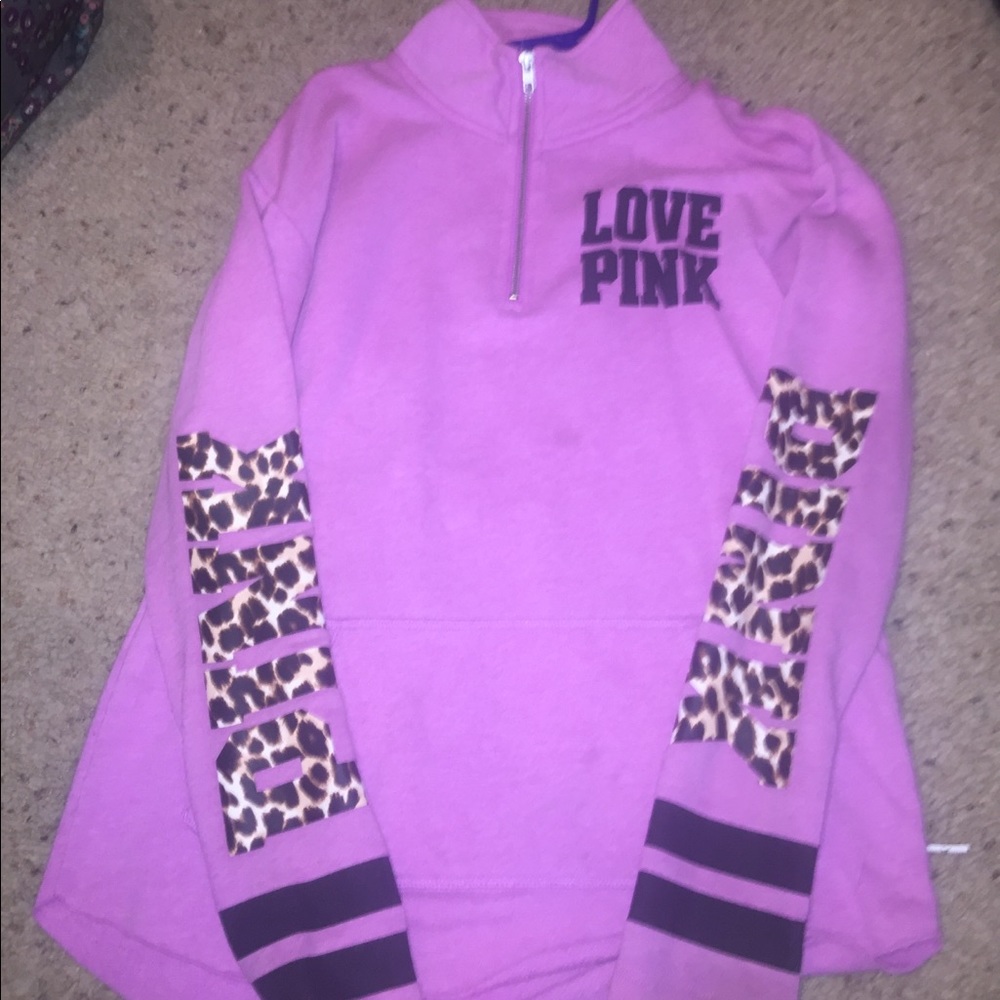 Zip up high neck Victoria's Secret pink jacket