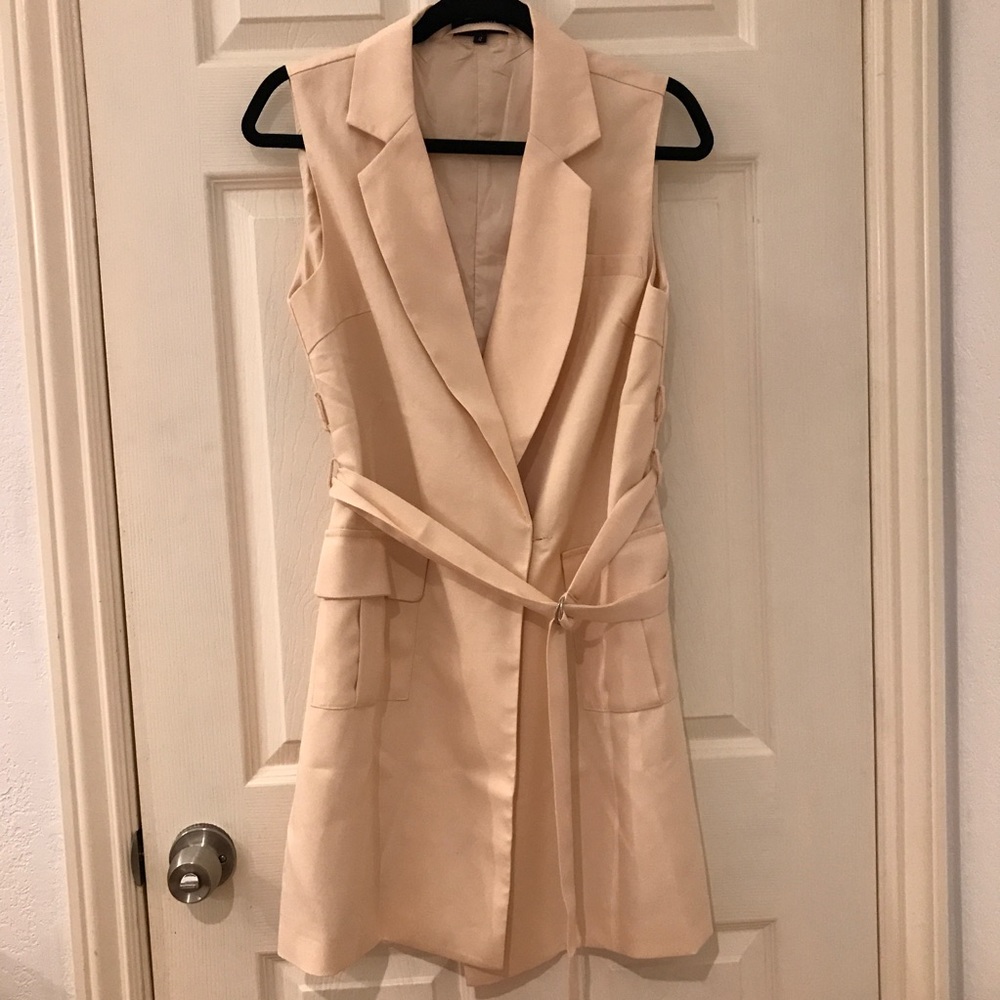 Missguided Trench coat sleeveless dress