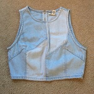 Denim crop top