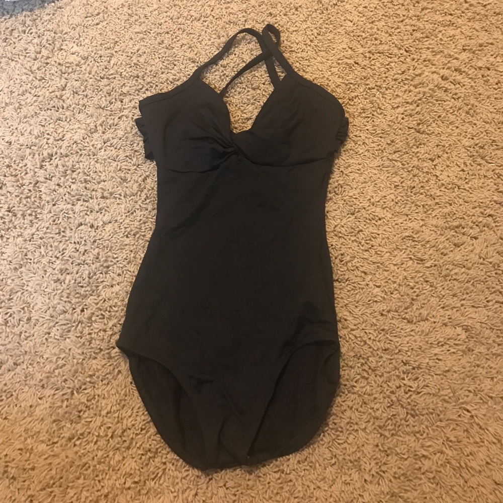Black dance leotard