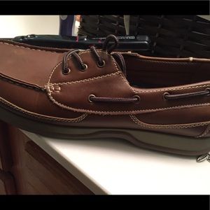 Men's Brown Leather Dress Shoes: Size 14