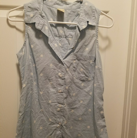 Button up polka dot tank top - Picture 2 of 5