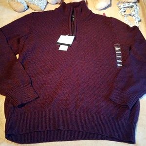 CALVIN KLEIN JEANS MENS ZIPPERED PULLOVER SWEATER