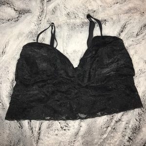 Black lace bralette