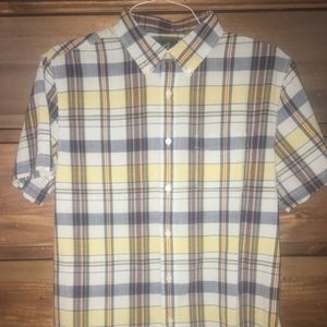 Grayer's Yellow Plaid Short Sleeve Shirt