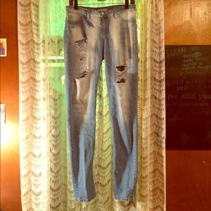 Size 13 Ripped Faded Bluejeans