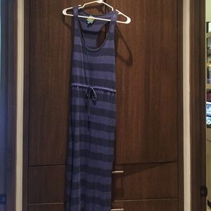 C & C California Blue Striped Maxi Dress